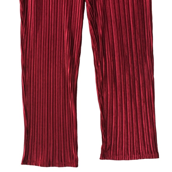 $89 (NWT) Women's Alfani Red Pleated Velvet Pull On Pants, Plus Sizes 1X/2X/3X - Picture 8 of 15